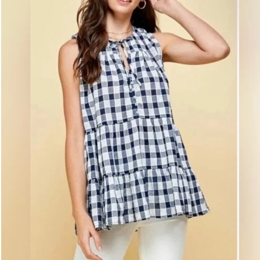 Anthropologie Pilot Gingham Top